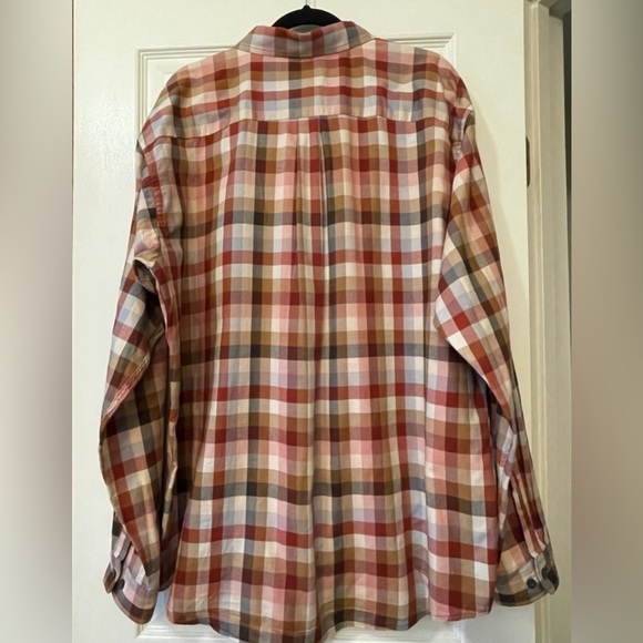 Patagonia Flannel Plaid Long Sleeve Shirt  Men’s XL Organic Cotton Brown Tan - Picture 3 of 9